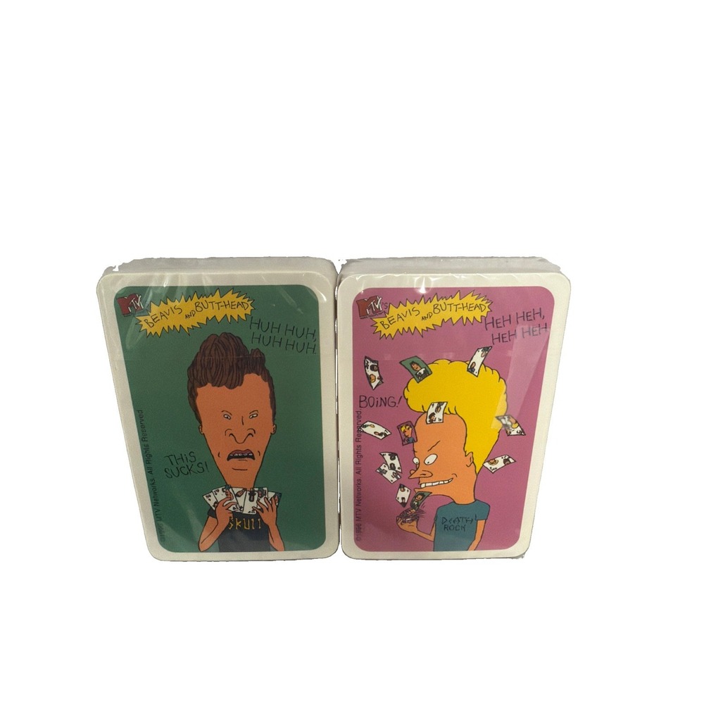 1996 Beavis and Butt-Head Double Deck Playing Cards MTV Sealed Boston America